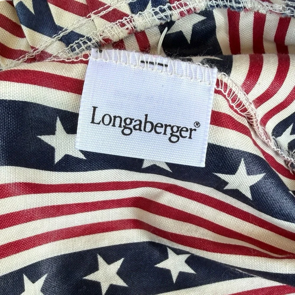 Vintage Longaberger Patriotic Stars Stripes Basket Liner Americana USA Flag